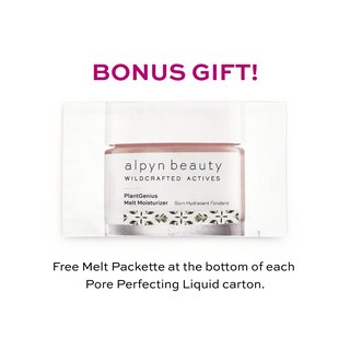 Free Melt Moisturizer packette with Pore Perfecting Liquid purchase